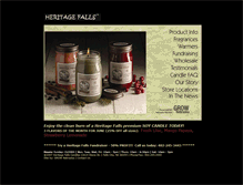 Tablet Screenshot of heritagefallscandles.com